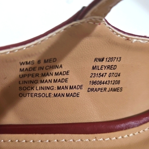 Draper James Miley Mary Jane Women's Red Flats with Pearl Details - Picture 2 of 9